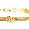 Bracciale Donna Marlù 33BR0028G-V Vision Catena Multifilo in Acciaio Oro Centrale Serpente