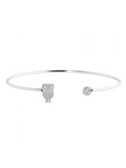 Bracciale Donna Marlù 18BR081 Rigido in Acciaio Silver Gufo