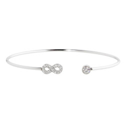 Bracciale Donna Marlù 18BR075 Rigido in Acciaio Silver Infinito