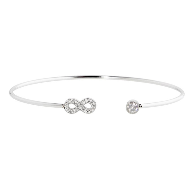 Bracciale Donna Marlù 18BR075 Rigido in Acciaio Silver Infinito Bracciale Donna Marlù 18BR075 Rigido in Acciaio Silver Infinito