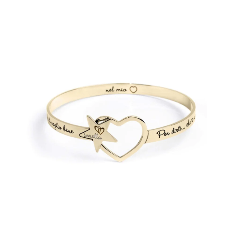 Bracciale MARLU' Rigido per Sorella Stella Oro 15BR034G Bracciale MARLU' Rigido per Sorella Stella Oro 15BR034G