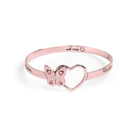 Bracciale Donna Rigido Marlù 15BR035R FARFALLA in Acciaio con Pvd Oro Rosa