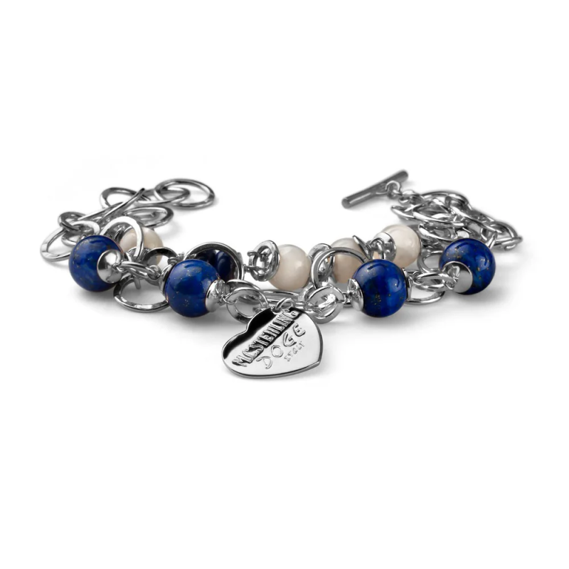 Bracciale Donna Maria Cristina Sterling G1826 Doge in Argento 925% e Aulite Bianca Bracciale Donna Maria Cristina Sterling G1826 Doge in Argento 925% e Aulite Bianca