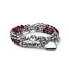 Bracciale Donna Due Giri Maria Cristina Sterling G2908 Love Argento 925% e Agata Rubino
