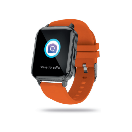 Orologio Smartwatch Unisex Paul Edward PE019B Cinturino in Silicone Arancione