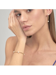 Bracciale Donna Brosway Affinity BFF165 in Acciaio Colore Oro e Perle Bianche