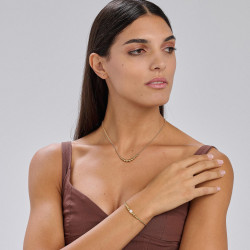 Bracciale Donna BRosway BPC14 Perfect in Acciaio Pvd Oro e Perla Bianca