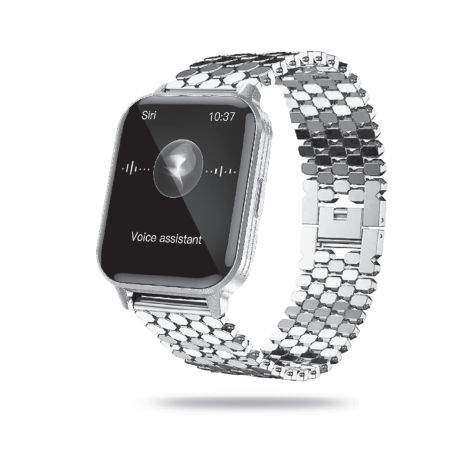 Orologio Smartwatch Unisex Paul Edward PE019L Cinturino in Acciaio Maglia Silver