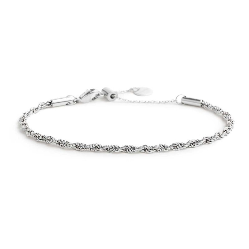 Bracciale Unisex catena Marlù Vision 33BR0040 con catena a corda Acciaio Silver Bracciale Unisex catena Marlù Vision 33BR0040 con catena a corda Acciaio Silver