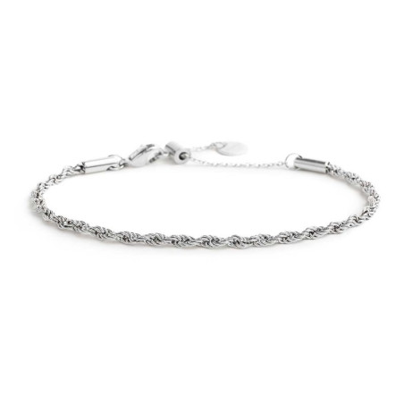 Bracciale Unisex catena Marlù Vision 33BR0040 con catena a corda Acciaio Silver
