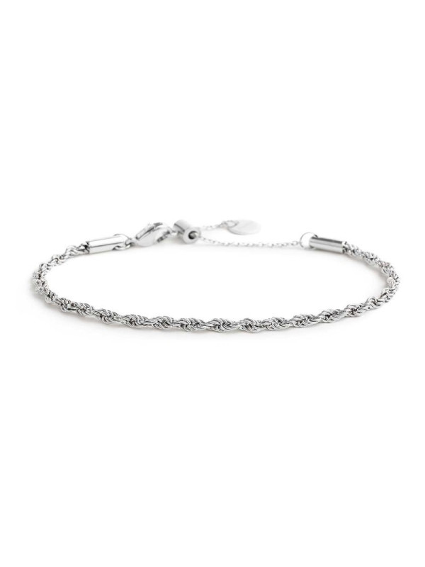 Bracciale Unisex catena Marlù Vision 33BR0040 con catena a corda Acciaio Silver