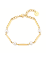 Bracciale Donna Brosway Affinity BFF165 in Acciaio Colore Oro e Perle Bianche
