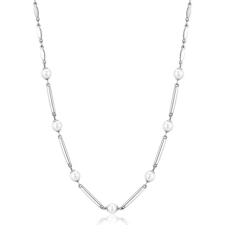 Collana Donna Brosway Affinity Bff160 in Acciaio Colore Argento con Perle