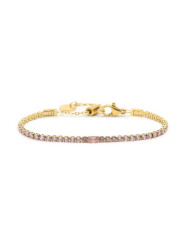 Bracciale Donna Marlù 31BR0006G-LF tennis zirconi rosa pvd oro piccolo