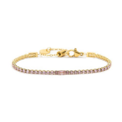 Bracciale Donna Marlù 31BR0006G-LF tennis zirconi rosa pvd oro piccolo