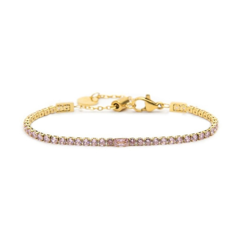 Bracciale Donna Marlù 31BR0006G-LF tennis zirconi rosa pvd oro piccolo Bracciale Donna Marlù 31BR0006G-LF tennis zirconi rosa pvd oro piccolo