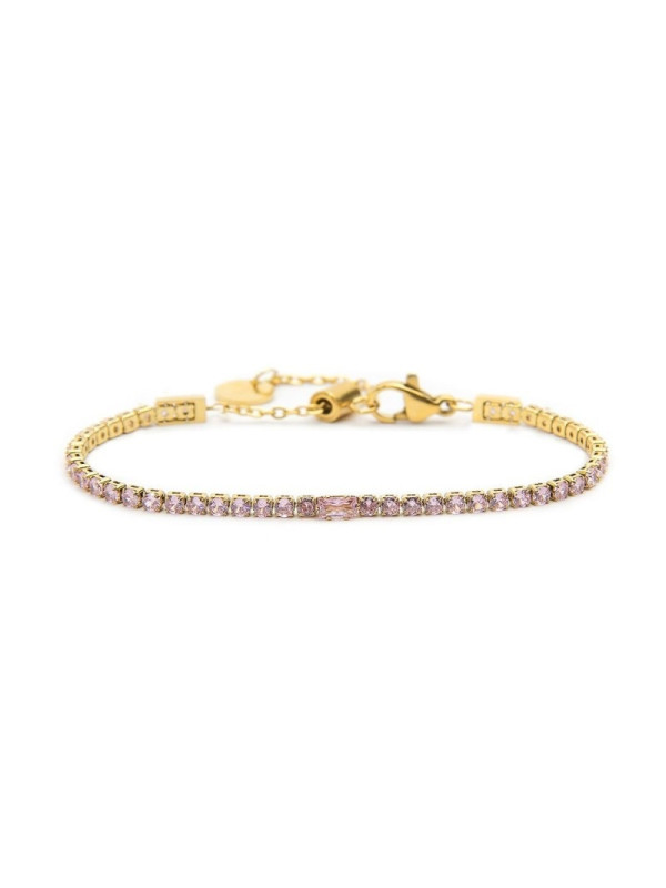 Bracciale Donna Marlù 31BR0006G-LF tennis zirconi rosa pvd oro piccolo