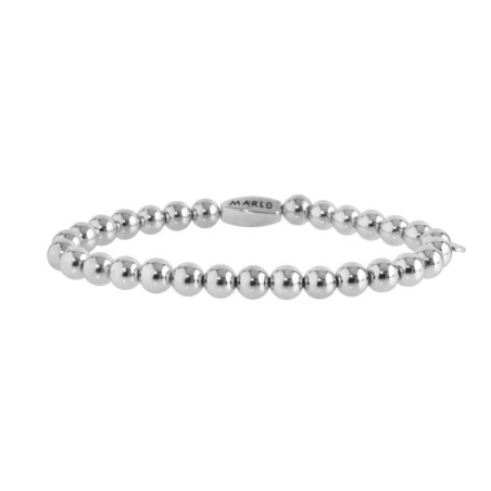 Bracciale Donna Elastico Marlù Basi 18BR070-6 Sfere Ematite Silver 6mm