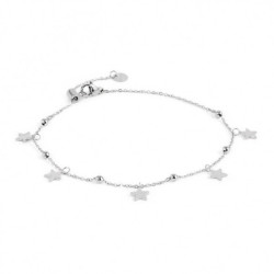 Cavigliera Donna Marlù 20CV050 Acciaio Silver Catena con Stelle