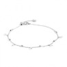 Cavigliera Donna Marlù 20cv051-w Acciaio Silver con Perle Bianche