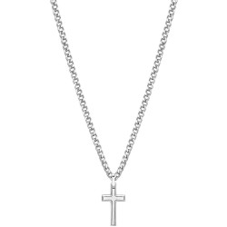 Collana Uomo Brosway Ink BIK10 in Acciaio Colore Silver Con Croce