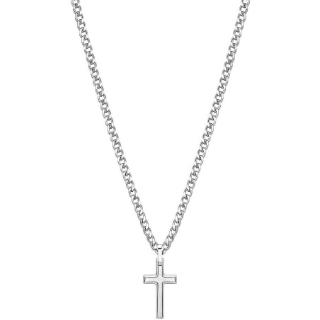 Collana Uomo Brosway Ink BIK10 in Acciaio Colore Silver Con Croce