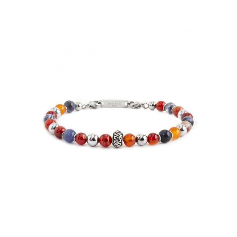Bracciale Uomo Marlù 13BR110 Namastè in Acciaio Sfere Corniola e Sodalite Bracciale Uomo Marlù 13BR110 Namastè in Acciaio Sfere Corniola e Sodalite