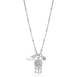 Collana Donna Chakra Brosway BHKN055 Fortuna con Acchiappasogni e Ala Silver