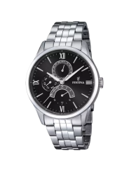 Orologio Cronografo Uomo Festina Retro F16822/4 in Acciaio Quadrante Nero 43mm