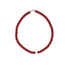 Collana Donna Nadir in Pasta di Corallo Rosso con Perla Bianca Coltivata Centrale