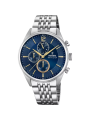 Orologio Cronografo Uomo Festina F20285/3 Timeless in Acciaio Silver e Blu