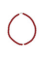 Collana Donna Nadir in Pasta di Corallo Rosso con Perla Bianca Coltivata Centrale