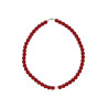 Collana Donna Nadir in Pasta di Corallo Rosso con Perla Bianca Coltivata Centrale