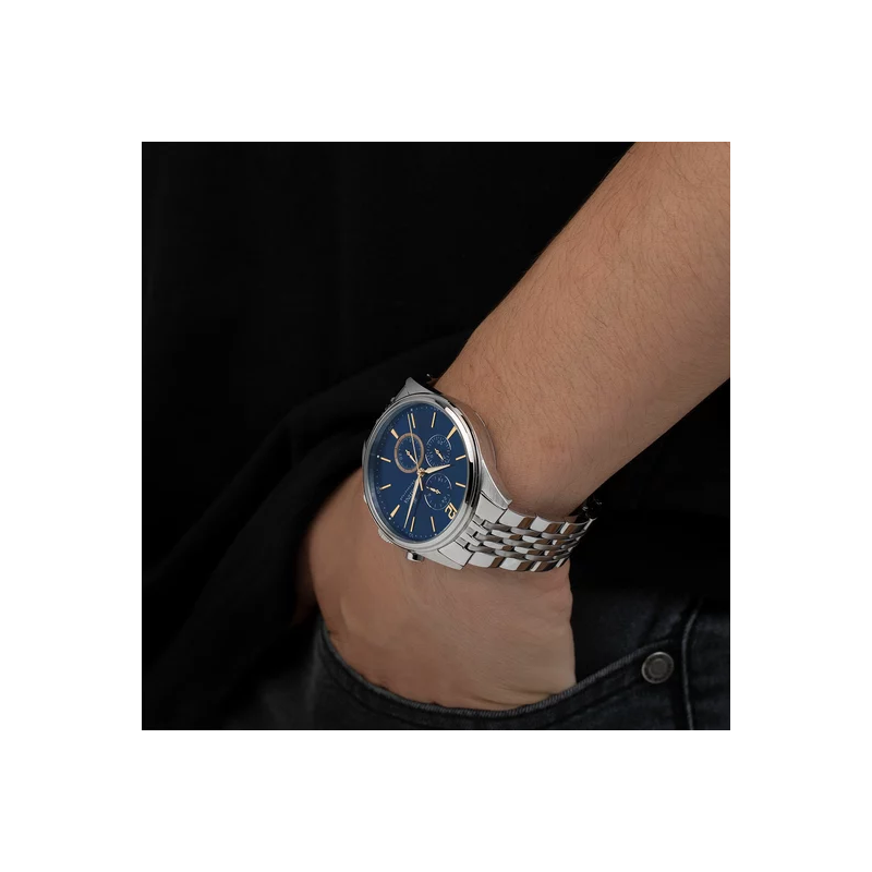 Orologio Cronografo Uomo Festina F20285/3 Timeless in Acciaio Silver e Blu
