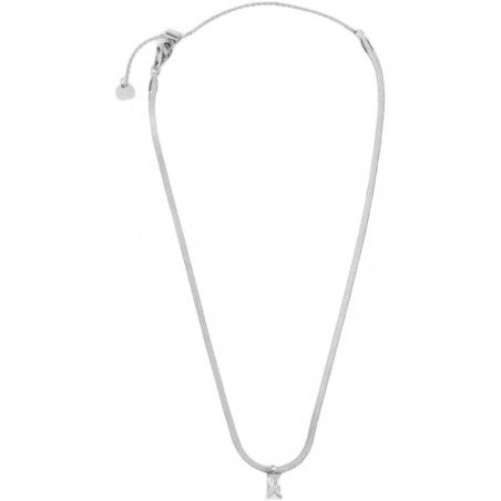 Collana Donna Marlù Sparkles 31CN0001-W in Acciaio Silver Snake con Zircone Bianco