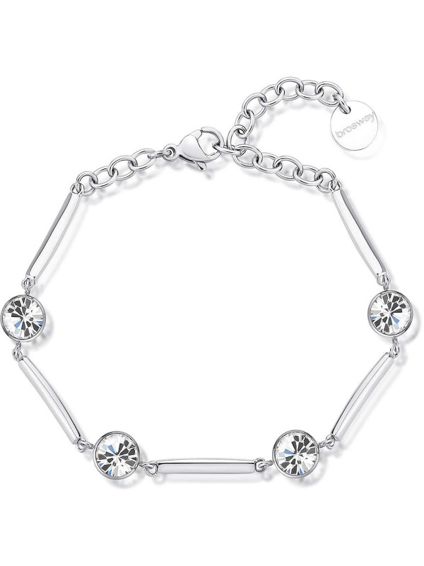 Bracciale Donna Brosway Affinity BFF162 in Acciaio Colore Argento con Cristalli