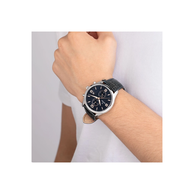 Orologio Cronografo Uomo Festina Chrono Timeless F6855/7 Cinturino Pelle Nero