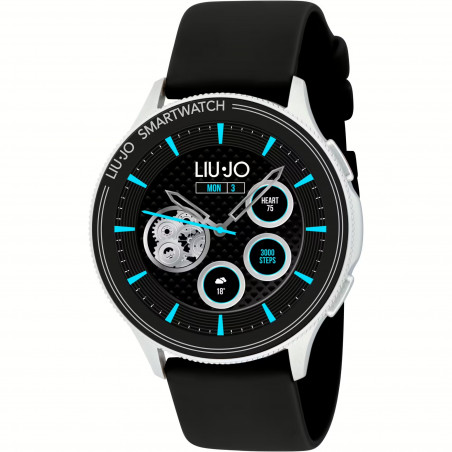 Orologio Smartwatch Uomo LiuJo SWLJ072 Cassa in Zinco e Cinturino Silicone Nero