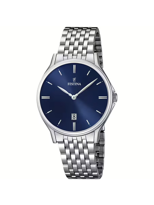 Orologio Solo Tempo Uomo Festina Acero Clasico F16744/3 in Acciaio SIlver 39mm