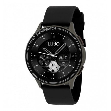 Orologio Smartwatch Uomo LiuJo SWLJ073 Cassa Zinco Cinturino in Silicone Nero