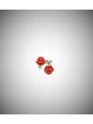 Orecchini Donna Nadir in Argento925 con Pasta di Corallo Rosa - Made In Italy