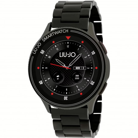 Orologio Smartwatch Uomo Liujo SWLJ076 Cassa Zinco Cinturino in Acciaio Pvd Nero