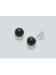 750 white gold bollard earring black onyx