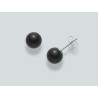 750 white gold bollard earring black onyx
