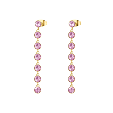 Women's Earrings Brosway Symphonia BYM148 Color Gold and Pink Crystals Jewelry Nadir