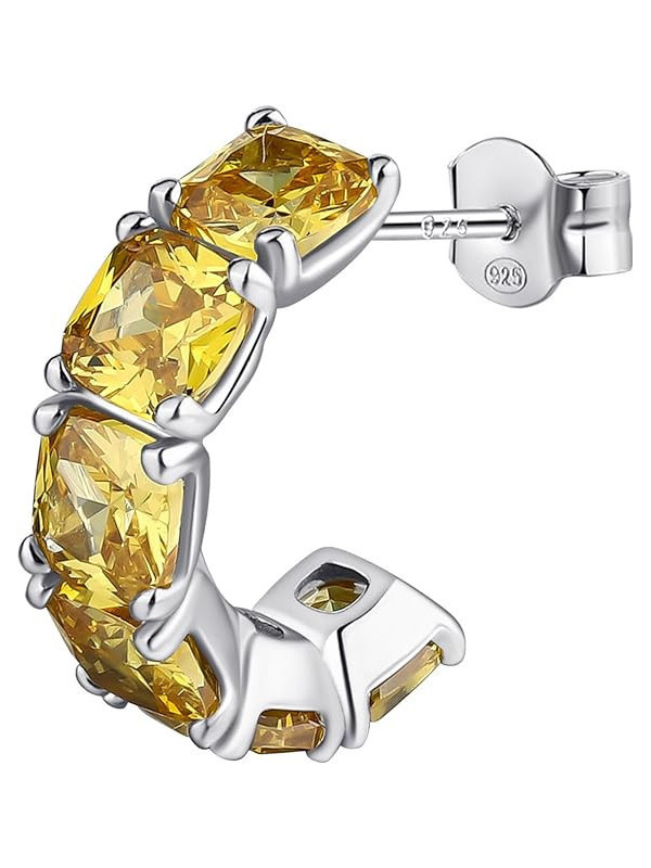Orecchino Donna Brosway Fancy FEY08 in Argento 925% e Cristalli Gialli