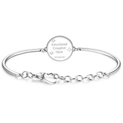 Braccial Donna Brosway BHK14 in Acciaio Silver Segno Zodiacale Cancro