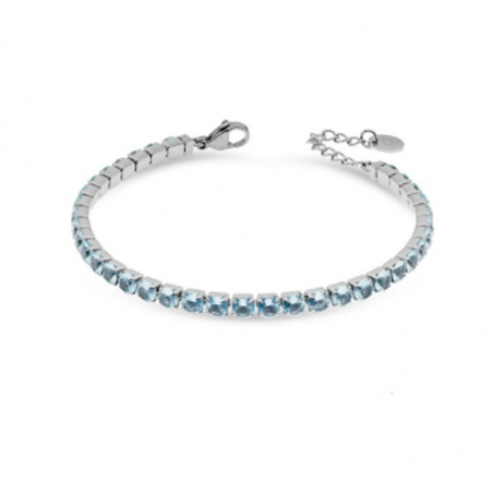 Bracciale Tennis Donna Liujo LJ2427 in Acciaio 316l Silver con Zirconi Celeste