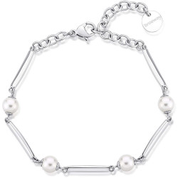 Bracciale Donna Brosway Affinity BFF164 in Acciaio Colore Argento e Perle