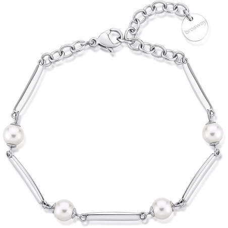 Bracciale Donna Brosway Affinity BFF164 in Acciaio Colore Argento e Perle